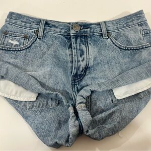 Light Blue Denim Shorts